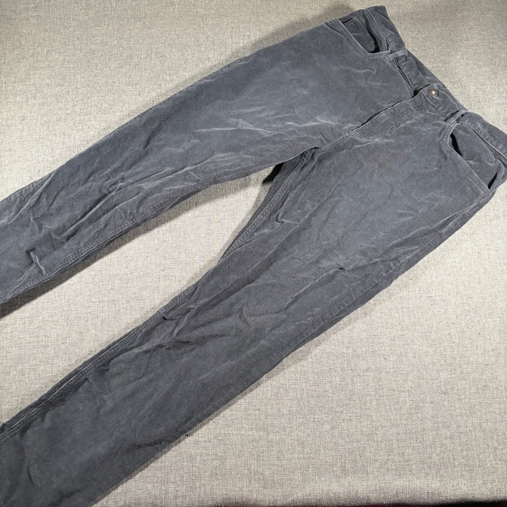 Flint and Tinder Corduroy Pants‎ Mens 36x34 Grey Tapered Fit 5-Pocket Trousers